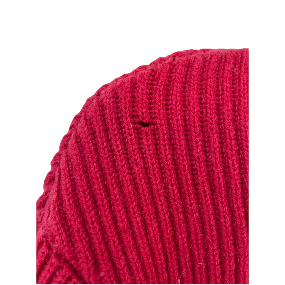 H&M Red Wool Ribbed Knit Sweater US 4 Cropped Slim Fit Long Sleeve - Picture 3 of 13